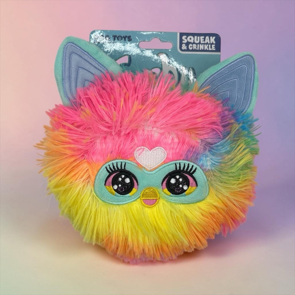 FURBY HASBRO SQUEAKY CRINKLE PLUSH STUFFED TOY S DOG DISCONTINUED RARE COLLECT